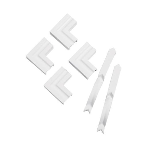 Torus 6 Piece White Satin Architrave Trim Kit