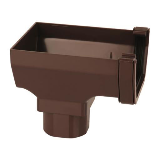 Brown Square Gutter Stop End Outlet