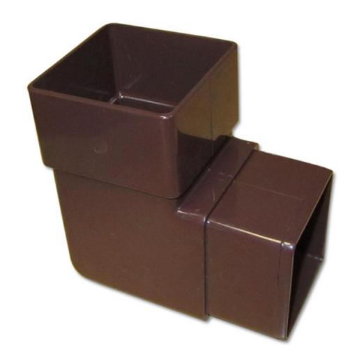 floplast brown square downpipe 90° bend