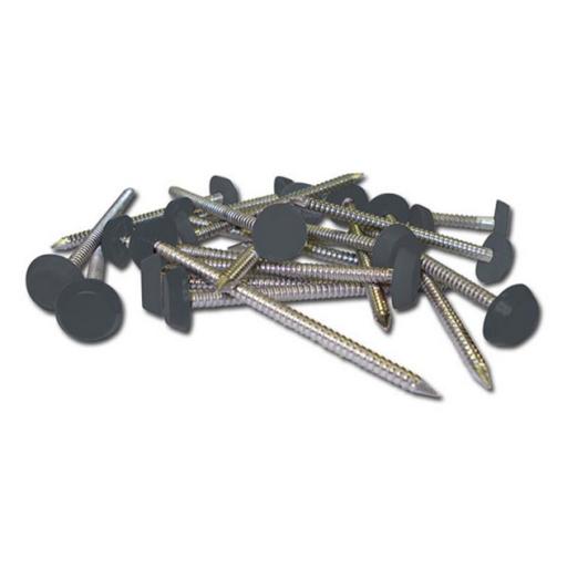 Slate Grey Plastic Headed Pins & Nails RAL 7015