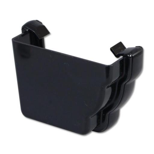 FloPlast Black Ogee Gutter Stop Ends