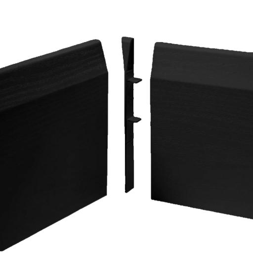 150mm Anthracite UPVC Skirting Internal Corner - Chamfered (4 Pack)