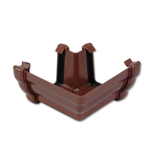 floplast brown ogee gutter external 90° angle