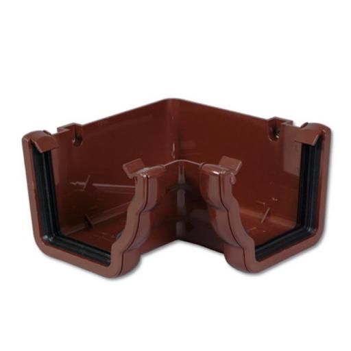 floplast brown ogee gutter internal 90° angle