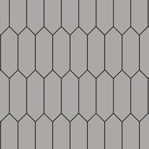 Elongated Hexagon Cloudy Grey Splashbax Shower Panel