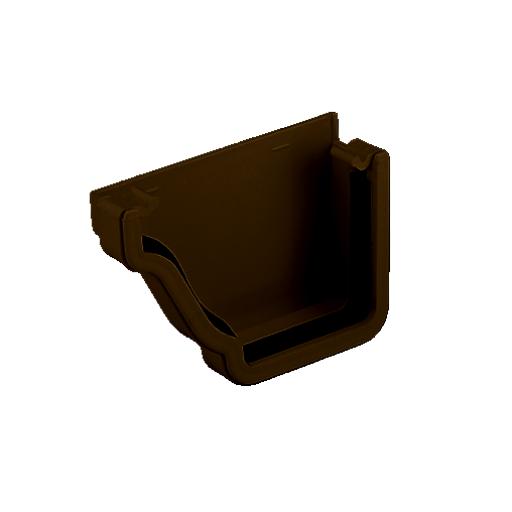 Brown Ogee Gutter Left Hand External Stop End