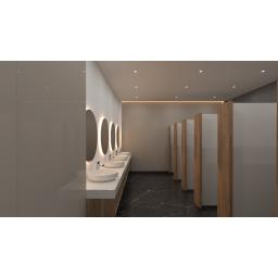 ivory satin toilet wall cladding 