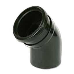 FloPlast Black Single Socket 112.5° Bend Soil Pipe