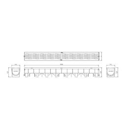 110mm Channel Drain with Plastic Grate Dimensions - D700