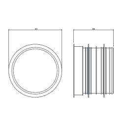 FloPlast Underground 200mm Chamber Riser dimensions