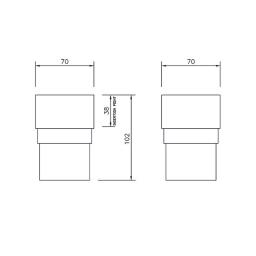 floplast square downpipe socket connector dimensions