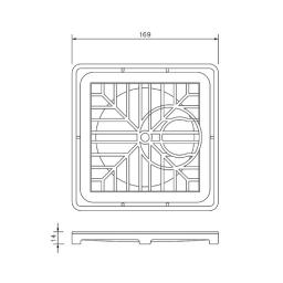 FloPlast Underground Spare Square Grid dimensions