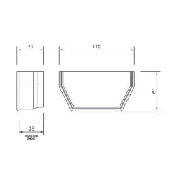 floplast square gutter internal stop end dimensions