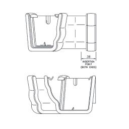 floplast ogee gutter 135° internal angle