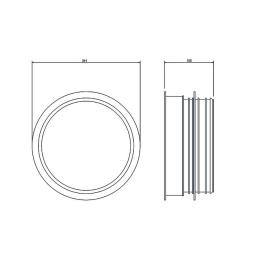 FloPlast Underground 100mm Chamber Riser dimensions