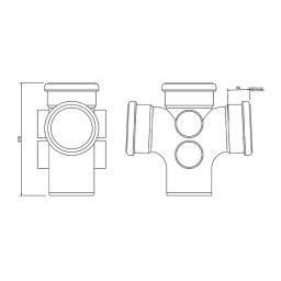 floplast soil pipe triple socket 92.5° double branch dimensions