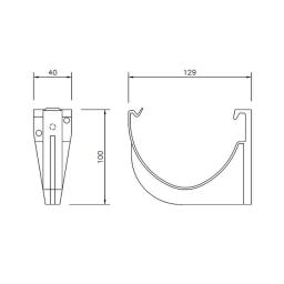 floplast deepflow hi-cap or high capacity gutter fascia bracket