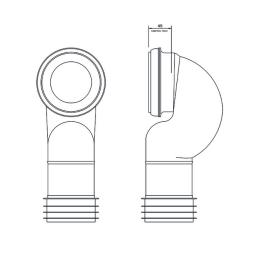 FloPlast White Swan Neck WC connector