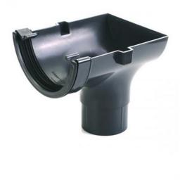 floplast anthracite grey gutter stop end outlet