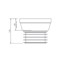 FloPlast Straight WC Connector