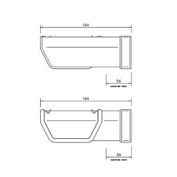 floplast square 90° gutter angle
