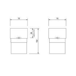 floplast cast iron round downpipe square to round adaptor