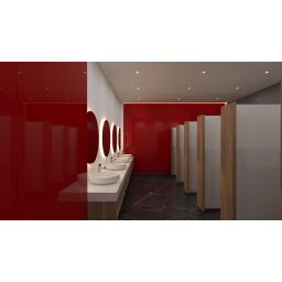 ruby gloss sheet of hygienic wall cladding