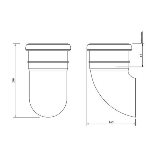 FloPlast Downpipe Shoe (Industrial)