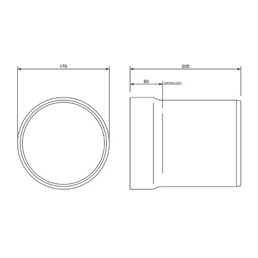 FloPlast Underground Drainage 200mm Gully Riser dimensions