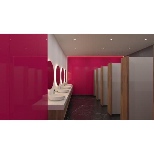 fuchsia gloss hygienic toilet cladding sheet 