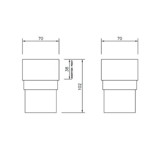 floplast square downpipe socket connector dimensions