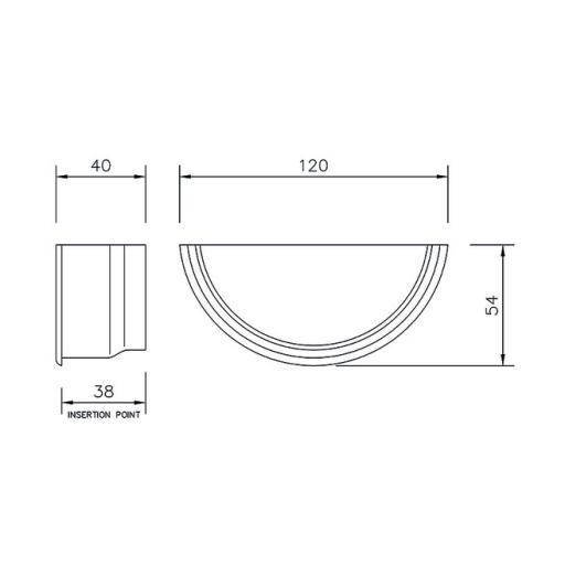 floplast half round gutter internal stop end
