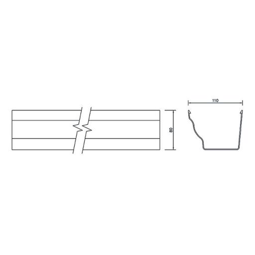 floplast ogee gutter dimensions