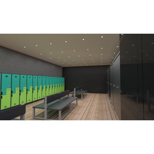 lockers room slate gloss hygienic wall cladding