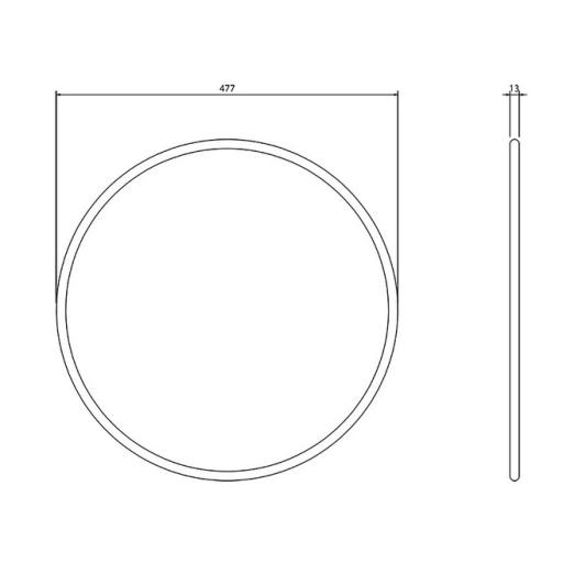 FloPlast 450mm Underground Riser Sealing Ring dimensions