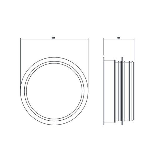 FloPlast Underground 100mm Chamber Riser dimensions