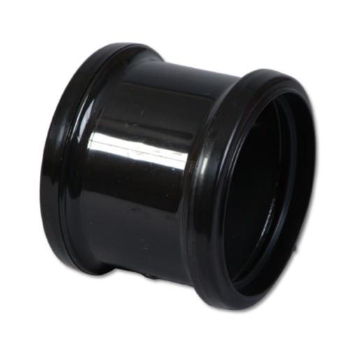 FloPlast Black Soil Pipe Coupling Double Socket