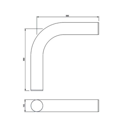 floplast underground long radius bend plain ended dimensions