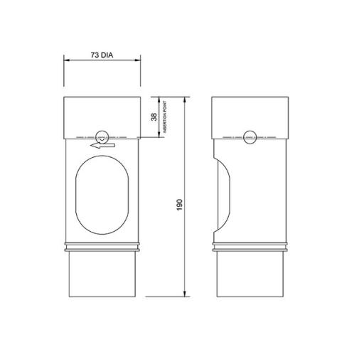 floplast cast iron round downpipe access pipe