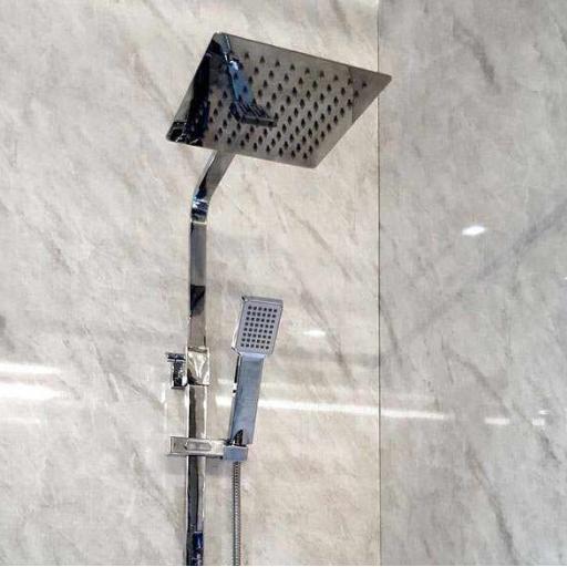 Silver Grey Marble Gloss - 250mm Bathroom Wall & Shower Panel (4)