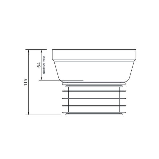 FloPlast Straight WC Connector