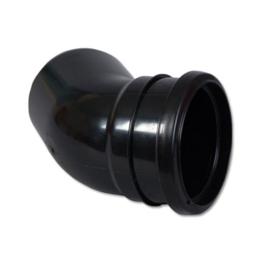 FloPlast Black Soil Pipe 135° Single Socket Bend