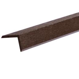 suelo composite decking corner edging trim 3600 x 40 x 40mm brown