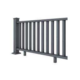 charcoal composite handrail system