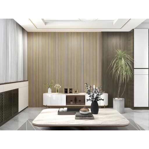 Oak Slatted Acoustic Wall Panels - (2)