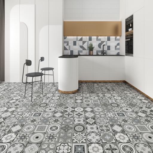 Valetta Mosaic Flooring Tile - 8 Pack 1.49 sqm