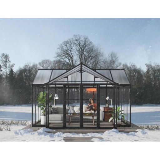 Triomphe 13ft x 15ft (173.2 sq. ft.) Polycarbonate Greenhouse - Black Frame