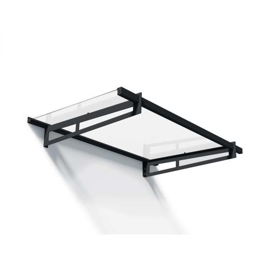 Bremen 1.5m x 0.9m Door Canopy - Grey Aluminium Frame