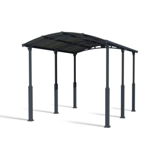 Alpine 12' x 17' Extra High Carport - Grey Aluminium & Twin-wall Polycarbonate Roof Panels