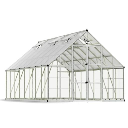 Balance 10ft x 16ft Polycarbonate Greenhouse - Silver Frame